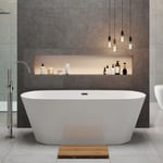 Baignoire îlot design ovale FINDLAY blanche 160 cm