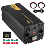 Pure Sine Wave Power Inverter-VEVOR-5000W-DC 12V till AC 230V Bilväxelriktare-för husbil, lastbil, bil, resor