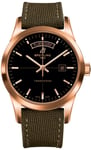 Breitling Watch Transocean Black Red Gold Military Tang Type