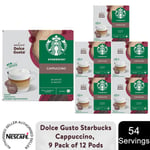 Nescafe Dolce Gusto Starbucks Coffee Pods 9x Boxes / 108 Caps Cappuccino