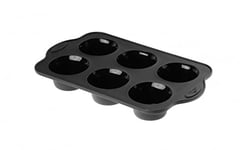 Gerlach 1760 1760 Smart Moule à muffins en silicone noir pour 12 muffins