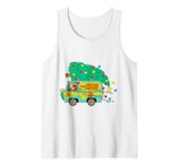 Christmas Scooby Doo Mystery Machine Decorated Tree on Top Tank Top