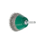 Lessmann ® - Brosse de surface diam. 70 mm avec tige 6mm, fil d'acier inox 0,3mm