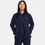 Veste de pluie Under Armour Drive pour femme Midnight Bleu Marine / Metallique Argent S