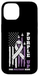 Coque pour iPhone 14 Purple Up For Military Kids Drapeau américain US