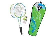 Talbot Torro Set de Badminton 2-Attacker Junior, pour Enfants, 2 Raquettes Raccourcies 53 cm, 2 Volants, dans Un Sac Précieux, 449410, 56 x 22 x 6 cm