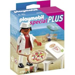 PLAYMOBIL Special Plus - Pizzaiolo - 1 karaktär, 1 bord, 1 pizza och tillbehör - Från 4 år