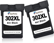 302XL Cartouches d'encre Noires Compatibles pour HP 302 XL Cartouches pour HP Deskjet 1110 2130 2134 3630 3632 3634 Envy 4520 4521 4522 4523 4524 Officejet 3830 3834 4650 4651 4652 4654 (2BK)