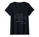 Womens I Am No Bird, Charlotte Bronte, Jane Eyre V-Neck T-Shirt