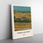 The Harvest By Vincent Van Gogh Exhibition Museum Painting Canvas Wall Art Print Ready to Hang, Framed Picture for Living Room Bedroom Home Office Décor, 60x40 cm (24x16 Inch)