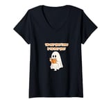 Womens The Only Ghost I Know Is The Holy Ghost,Halloween Bible Boo V-Neck T-Shirt