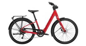 Velo de ville electrique trek verve  1 lowstep lt 250wh shimano acera 8v rouge 2024