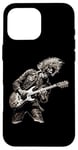 Coque pour iPhone 16 Pro Max Skeleton Guitar Guy Rock And Roll Band Rock On