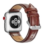 Apple Watch Series 4 40mm villihevos rakenne pinnoitettu lehmänvuohen nahkainen kellon vaihto ranneke - Kahvi Ruskea