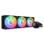 NZXT Kraken 360 RGB - RL-KR360-B1 - 360mm AIO CPU Liquid Cooler - Customizable 1.54" Square LCD Display for Images, Performance Metrics and More - 3 x F120 RGB Core Fans - Black