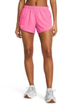 UNDER ARMOUR Womens Running Fly By Shorts - Pink, Pink, Size M, Women