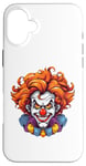 Coque pour iPhone 16 Plus Costume de clown maléfique effrayant effrayant pour Halloween