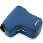 Néoprène Soft Inner Case Cover Camera Bag pour Olympus OM-D E-M10 E-M5 EM10 EM5 Mark III II avec objectif 14-150mm 12-40mm 40-150mm - Type Blue