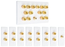 7.1 Speaker Wall Face Plate Complete Slim Architrave Surround Sound Kit - Solder