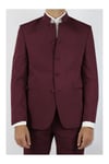 Veste Col Mao Bordeaux Homme