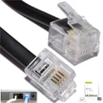 Rj11 To Rj11 Cable Adsl Bt Broadband Modem Internet Router Rj-11 Lead Lot