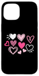 iPhone 15 Cute Happy Valentines Day Cute Love Heart Pattern Women Kids Case