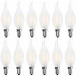 E14 Flamma LED-lampa, Ljusform, Varmvit 2700K, 4W motsvarande glödlampa 40W, 400lm, 12-pack [Energiklass A+]