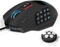 VENUS SOURIS LASER DE JEU MMO,SOURIS GAMING RVB, 50 À 16400 DPI PRÉCISION ÉLEVÉE, 18 BOUTONS PROGRAMMABLES, CARTOUCHE DE POIDS RÉGLABLE, 5 PROFILS D¿UTILISATEURS PROGRAMMABLE[CLA171717]