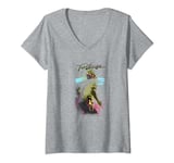 Womens Footloose Neon Poster Title Logo V-Neck T-Shirt