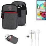 Belt bag + headphones for Samsung Galaxy A71 Phone case