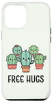 Coque pour iPhone 14 Pro Max Free Hugs Cactus mignon mignon kawaii plantes câlin