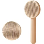 1pc Brosse Chat Chien, Brosses de Toilettage pour Chats Chiens Autonettoyante, Professionnel Peigne an Acier Inoxydable Poils Morts pour Chat Chien,