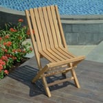 Chaises de jardin pliantes en teck massif Karimun (lot de 2)