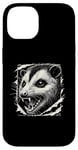 Coque pour iPhone 14 Graphique déchiré au visage possum | Amoureux des animaux féroces