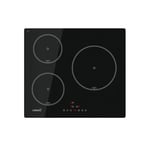 CATA IB 6403 E2 BK Plaque à induction, avec 3 zones de cuisson, fonction booster, Touch Control, 3 fonctions de cuisson, connectivité automatique, 9 niveaux de puissance, serrure de sécurité, largeur