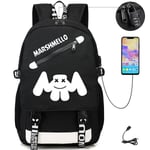 Hot DJ Marshmello Backpack Anime koululaukut teini-ikäisille tytöille pojille Galaxy Daily -reppu Matka-olkalaukut Luminous Book Laukun väri: valokuvan väri (.338)