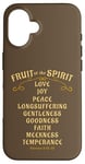 iPhone 16 Fruit of the Spirit Love Joy Peace Longsuffering King James Case