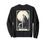 The Wolf Tarot Card Howling At The Moon Wolves Lover Sweatshirt