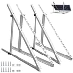 ECO-WORTHY Lot de 4 Support Panneau Solaire 114cm,Fixation Panneau Solaire Angle Réglable Support pour centrale électrique, balcon, angle réglable de 0 à 90°, 100 W-1200 W, camping-car