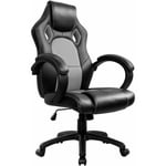 Intimate Wm Heart - Fauteuil de bureau, Siège Ergonomique En Similicuir, Haute Dossier, Chaise Gaming Pivotant, Confortable, Gris