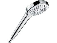 hansgrohe Croma Select E Pommeau de Douche économie d'eau, Douchette à main Multi EcoSmart 9l/min, blanc/chromé, 26811400