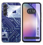 Coque Silicone pour Samsung Galaxy A54 5G Design Circuit Dessins