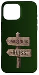 Coque pour iPhone 16 Pro Max Jardinage, panneau de signalisation en bois Bliss Garden