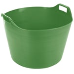 75L Flexi Tub Plastic Trug Bucket Garden Flexible Storage Container, Lime Green