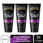 TRESemme 1 Minute WOW Intensive Hair Treatment Hydrate, Repair, Smooth, 3x170ml