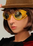 Willy Wonka Style Gold Goggles Adult Size Roald Dahl Book Character Fancy Dress