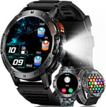 Lith Montres Connectées Homme Sport Appel Bluetooth Montres Avec Torche Led Podometre - Étanche Ip68 Fitness Smartwatch Compatible Ios Android[Q1159]