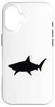 iPhone 16 Shark silhouette minimalistic black sleek shape mystery Case