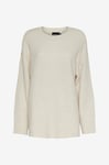 pieces - Tröja pcNancy LS Loose O-neck Knit - Beige