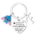 Waeceip St** Inspirational Letter Keychain, Sometimes You Forget You're Awesome, Initial Alphabet Keyring, St** Gifts Birthday Christmas Gifts (F)